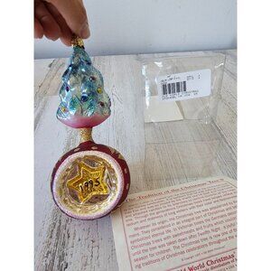 Old world OWC tree ball drop indent 1995 star 1513 old world ornament Xmas‎ tree